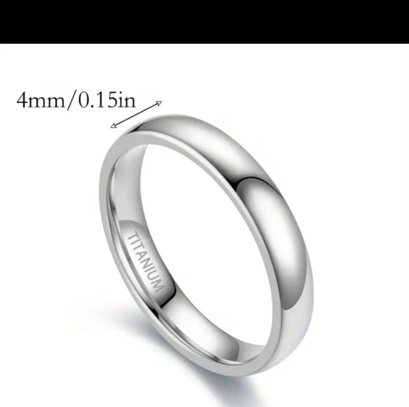 Wedding Ring Titanium 4mm - Picture 2 of 2